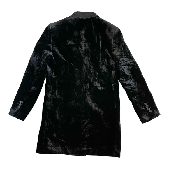 NWT Equipment Black Octava Silk-Velvet Tuxedo Mini Dress - Picture 3 of 8